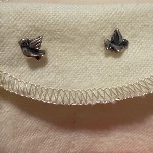James Avery Sterling Silver Tiny Bird Stud Earrings, Retired